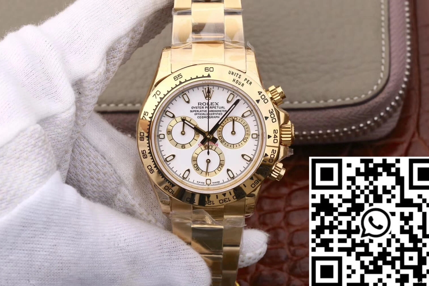 Rolex Daytona Factory JH Dial Cosmograph White Gold Yellow M116508-0001 0516